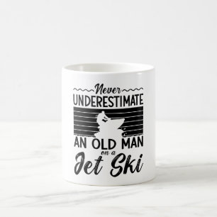 Never Underestimate An Old Man Jet Skiing Coffee Mug