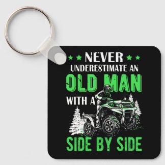 Never Underestimate An Old Man Offroad Utv Atv Sid Keychain