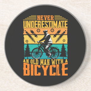 Never Underestimate An Old Man On A Bike Coaster