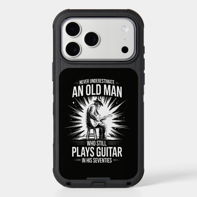Never Underestimate an Old Man Plays Guitar Otterbox iPhone Case (Back)