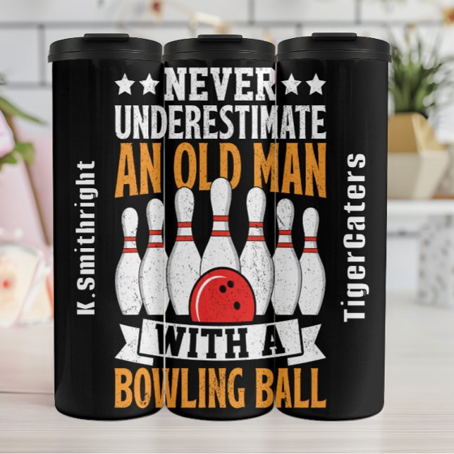 Never Underestimate an Old Man Thermal Tumbler (Creator Uploaded)