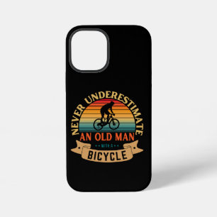 Never underestimate an old man with a bicycle iPhone 12 mini case