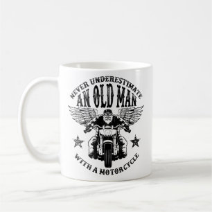 Never Underestimate An Old Man With A Motorcycle Coffee Mug