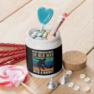 Never underestimate an old man with a pickleball  candy jar