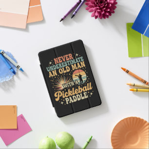 Never-Underestimate An Old Man With A Pickleball iPad Mini Cover