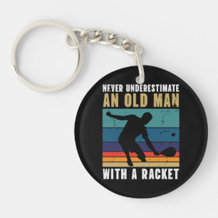 Never underestimate an old man with a pickleball keychain