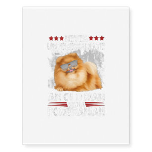 Never Underestimate an old man with a Pomeranian Temporary Tattoos