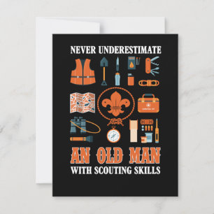 Never Underestimate An Old Man With Scouting Skill Thank You Card