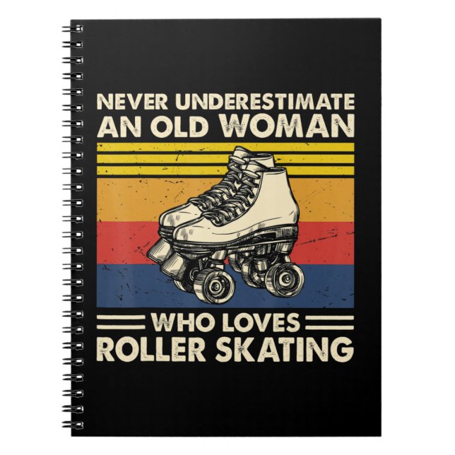 Never Underestimate An Old Woman On A Bicycleunder Notebook (Front)