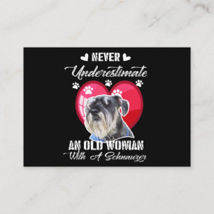 Never Underestimate an old woman with a schnauzer Enclosure Card