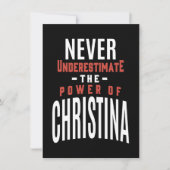 Never Underestimate Christina (Front)
