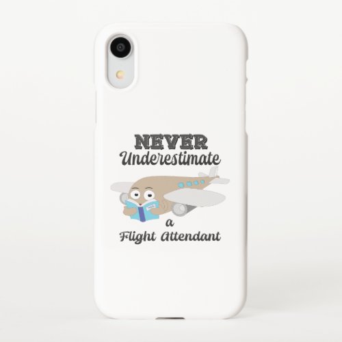 Never Underestimate FA_ Reading Plane iPhone XR Case