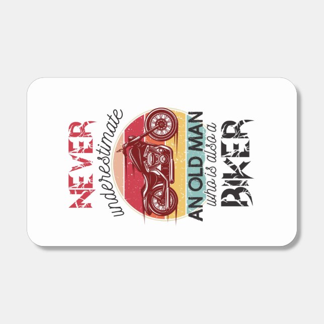 Never Underestimate Old Man Biker Matchboxes (Front)