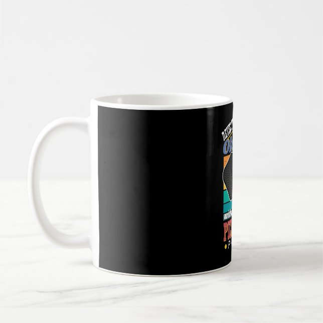 Never Underestimate Old Man Pickleball Paddle Coffee Mug (Left)