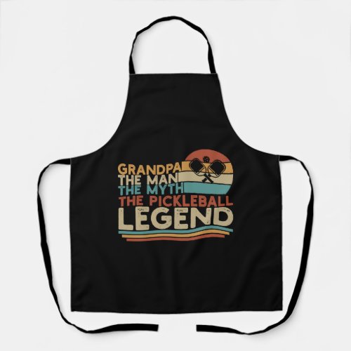 Never Underestimate Old Man Pickleball Paddle Game Apron