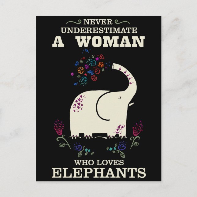 Never Underestimate postcard (Front)