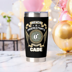 NEVER_UNDERESTIMATE_POWER_OF_A_CADE INSULATED TUMBLER
