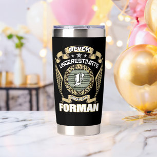 NEVER_UNDERESTIMATE_POWER_OF_A_YOURNAME INSULATED TUMBLER