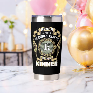 NEVER_UNDERESTIMATE_POWER_OF_A_YOURNAME INSULATED TUMBLER