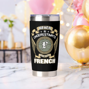NEVER_UNDERESTIMATE_POWER_OF_A_YOURNAME INSULATED TUMBLER