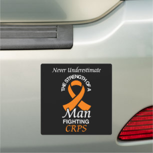 Never Underestimate/Ribbon/Man...CRPS Car Magnet