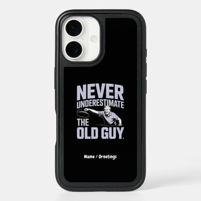 Never Underestimate The Old Guy Funny Disc Golf Otterbox iPhone Case (Back)
