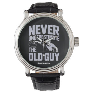 Never Underestimate The Old Guy Funny Disc Golf Watch