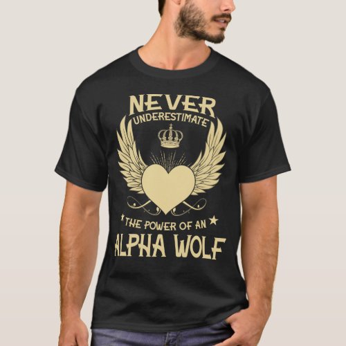 Never Underestimate The Power Of AAn Alpha Wolf T_Shirt