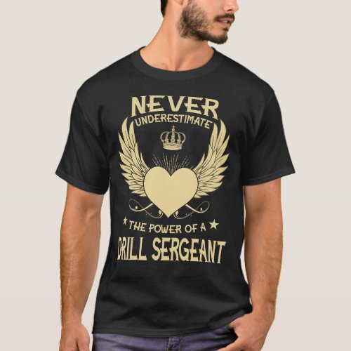 Never Underestimate The Power Of AAn Drill Sergea T_Shirt