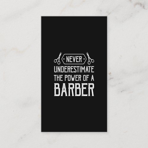 never underestimate the power of a barber business card