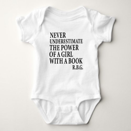 Never Underestimate The Power of a Girl Baby Bodysuit