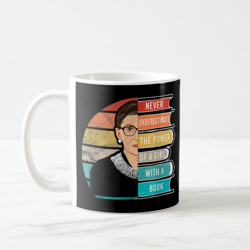 Never Underestimate The Power Of A Girl With Book  Coffee Mug