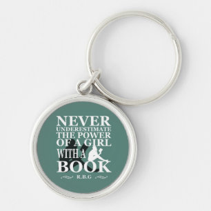 Never underestimate the power of a girl with book keychain