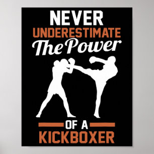 Never Underestimate The Power Of A Kickboxing Poster