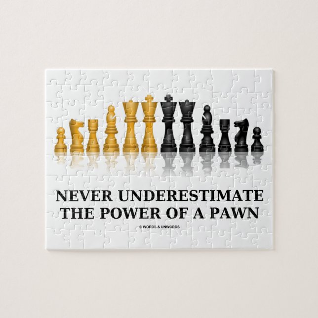 Never Underestimate The Power Of A Pawn (Chess) Jigsaw Puzzle (Horizontal)