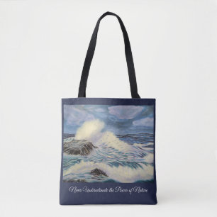 Never Underestimate the Power of Nature Wave Tote Bag