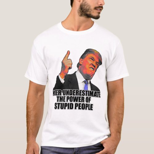 Never Underestimate The Power of Stupid People T_Shirt