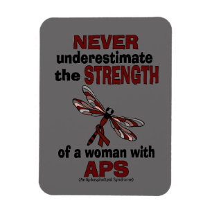 Never Underestimate...Woman/Dragonfly...APS Magnet