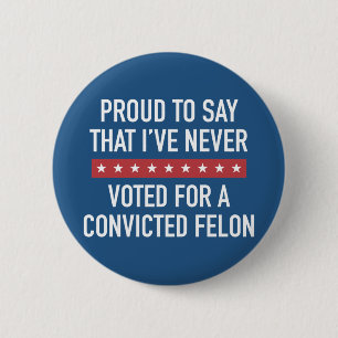 Never Voted For Trump Button