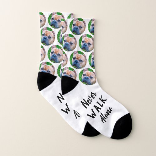 Never Walk Alone All Over Print Cute Pet Dog Photo Socks