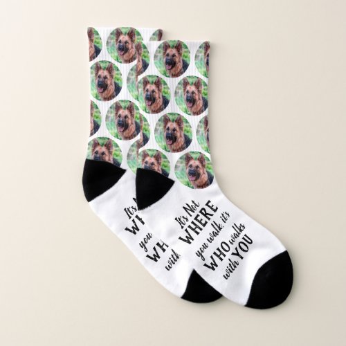 Never Walk Alone Cute All Over Print Pet Dog Photo Socks