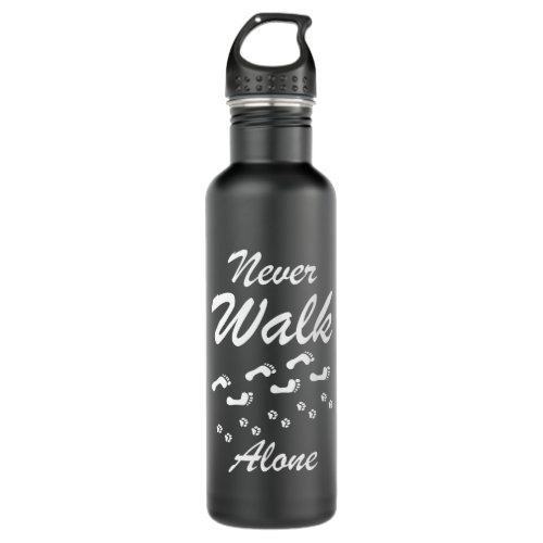 Never Walk Alone Dog Gift Stainless Steel Water Bottle