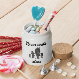 Never Walk Alone – Rustic Animal Lover  Candy Jar