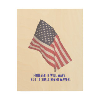 Never Waver Wood Wall Art