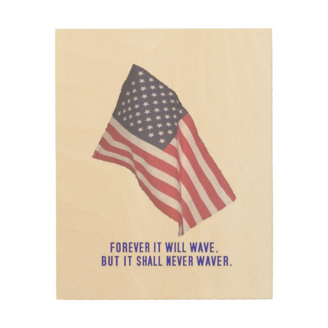 Never Waver Wood Wall Art (Front)