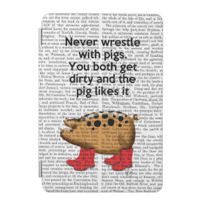 Never Wrestle with Pigs iPad Mini Cover