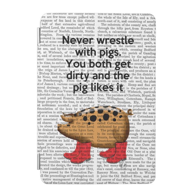 Never Wrestle with Pigs iPad Mini Cover (Front)
