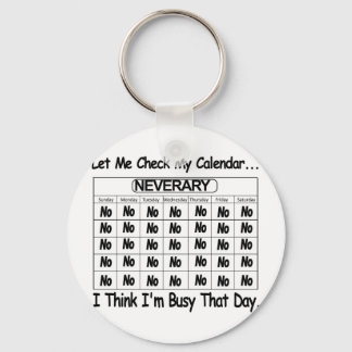 Neverary Calendar Busy Keychain