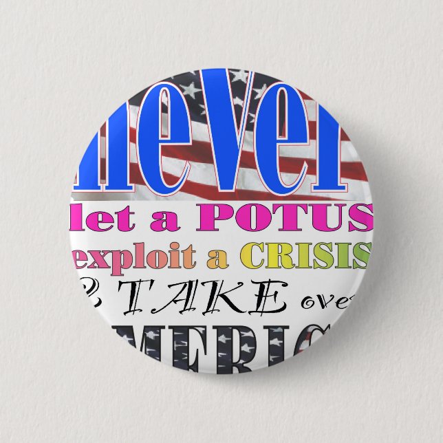 neVerBRAND.com potus EXPOLIT america Pinback Button (Front)