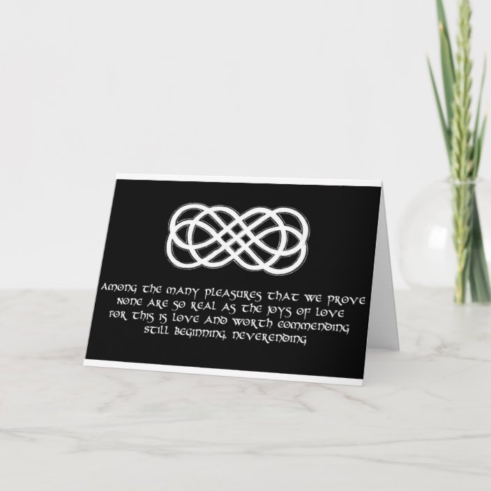 Neverending Celtic Love Knot And Poem Card Zazzle Com